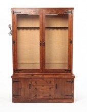 PINE WALL CUPBOARD GUN CABINET