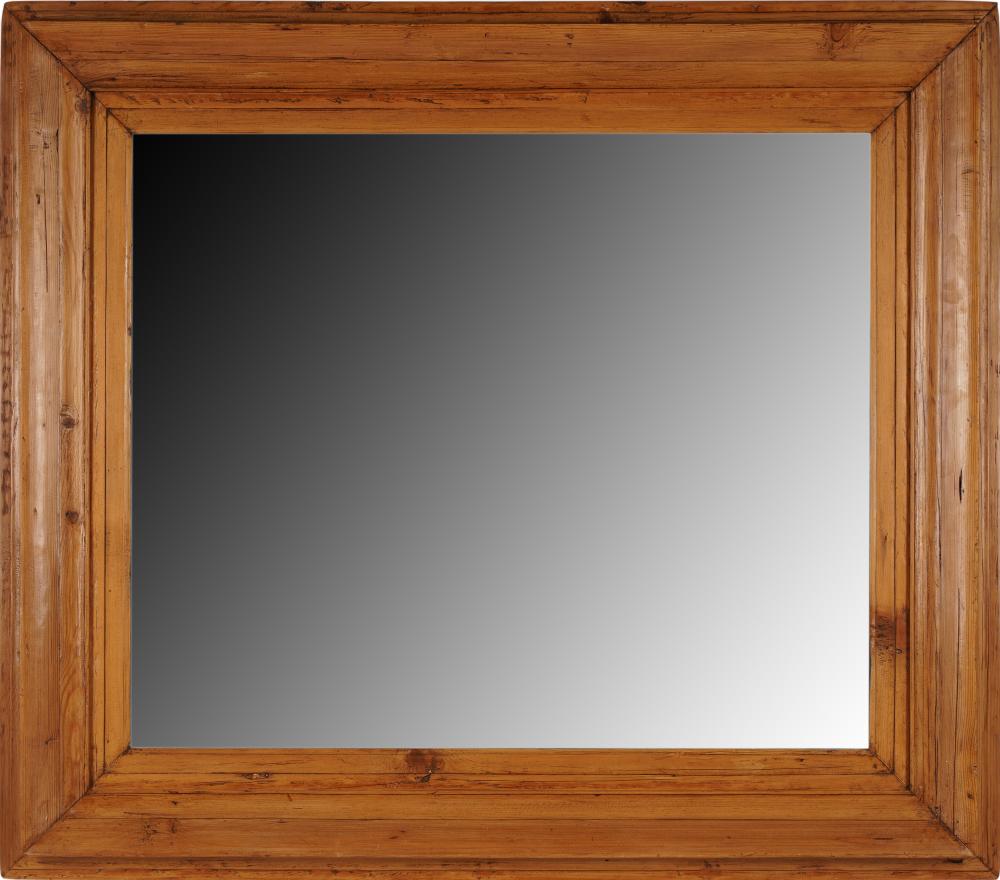 PINE WALL MIRRORwith beveled glass;