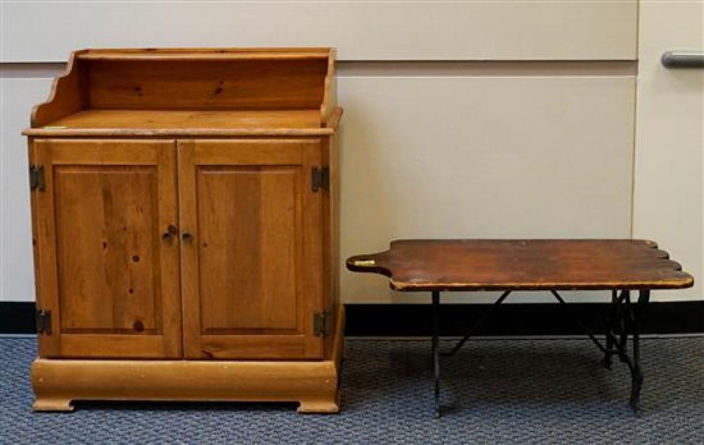 PINE WASHSTAND AND A SIDE TABLEPine