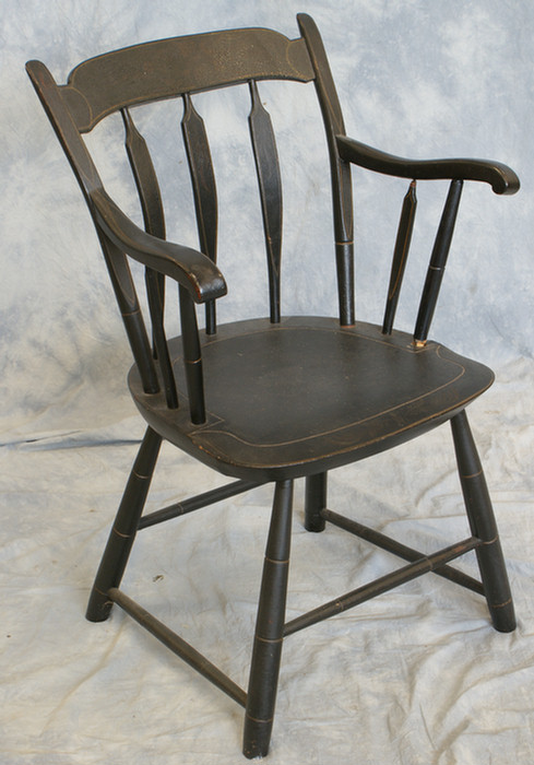 Pine Windsor arrowback armchair,