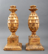 PINECONE FORM GILT WOOD FINIAL
