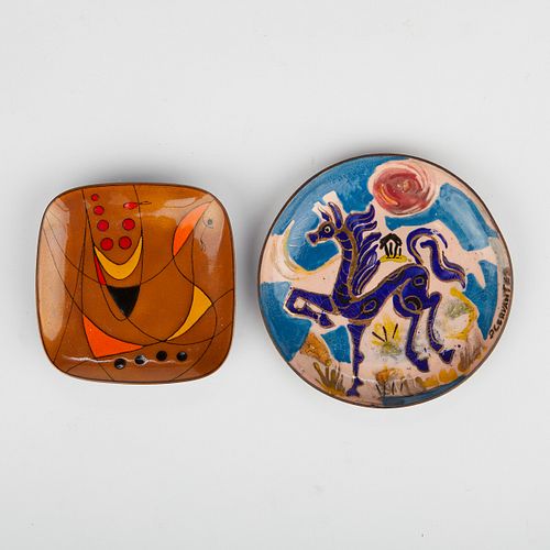 PINEDA & CERVANTES 1950S ENAMEL ART