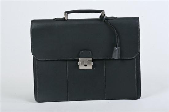 PINEIDER GREY LEATHER BRIEFCASE .