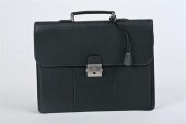 PINEIDER GREY LEATHER BRIEFCAS