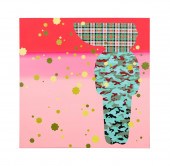 "PINK & CAMO" LARGE OIL ON CAN