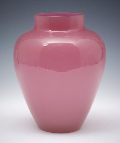 PINK CASED GLASS LARGE VASEPink