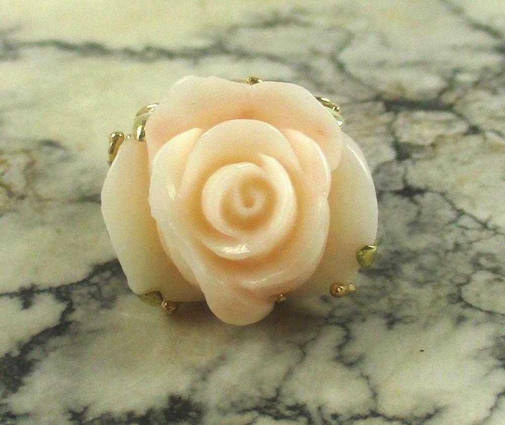 PINK CORAL AND FOURTEEN KARAT