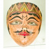 PINK FLESH-COLORED WOOD MASK,