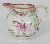 Pink Lusterware Pitcher Englis