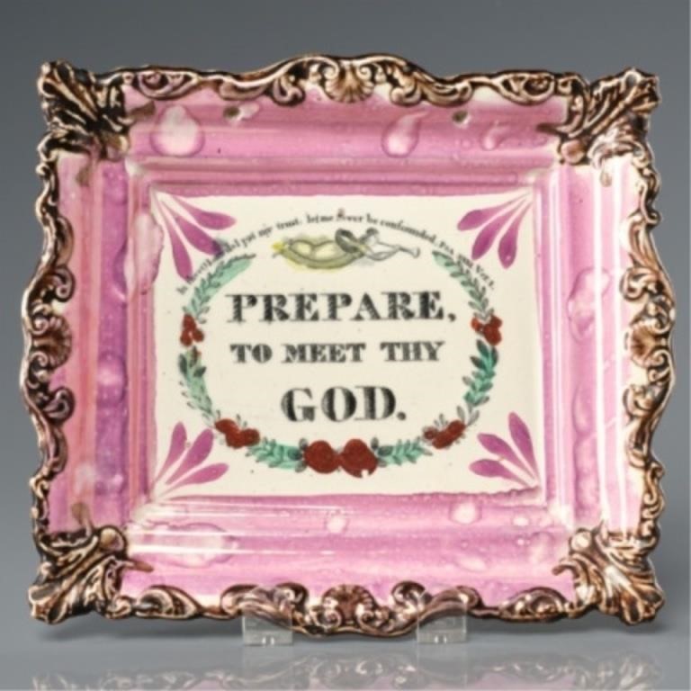 PINK LUSTERWARE WALL PLATEA