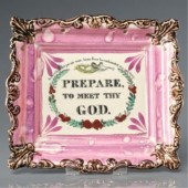 PINK LUSTERWARE WALL PLATEA Su