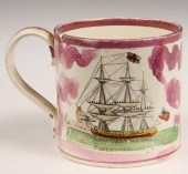 PINK LUSTRE TRANSFERWARE MUG -