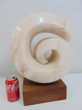 PINK MARBLE SPIRAL FORM CARVIN