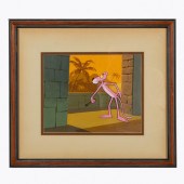 PINK PANTHER CARTOON FRAMED AN