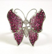 PINK SAPPHIRE AND DIAMOND BUTT