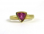 PINK SAPPHIRE AND EIGHTEEN KAR
