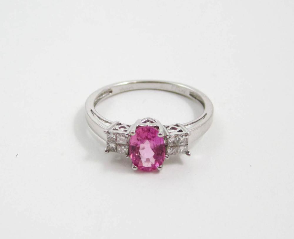 PINK SAPPHIRE, DIAMOND AND EIGHTEEN