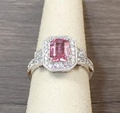 PINK SAPPHIRE, DIAMOND AND PLA