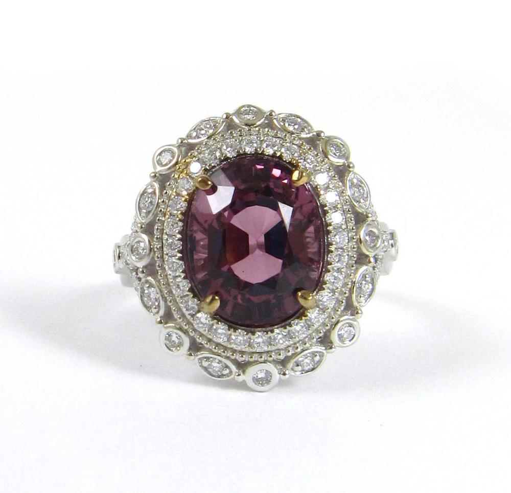 PINK SPINEL, DIAMOND AND FOURTEEN