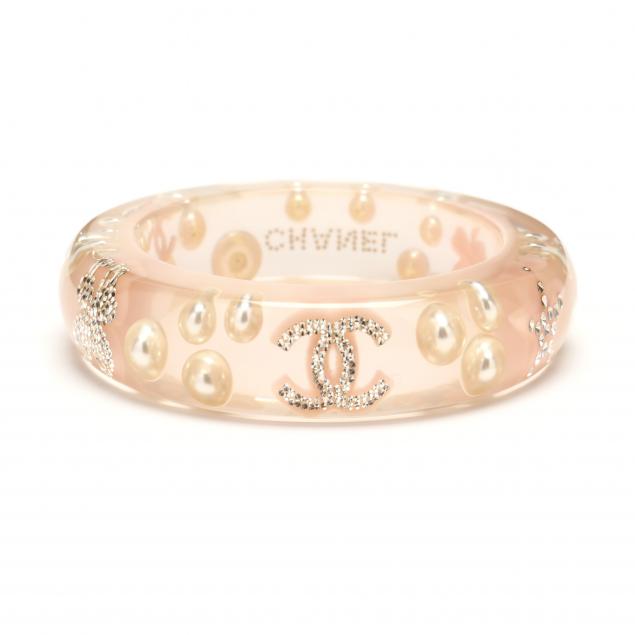 PINK TONE BANGLE BRACELET, CHANEL