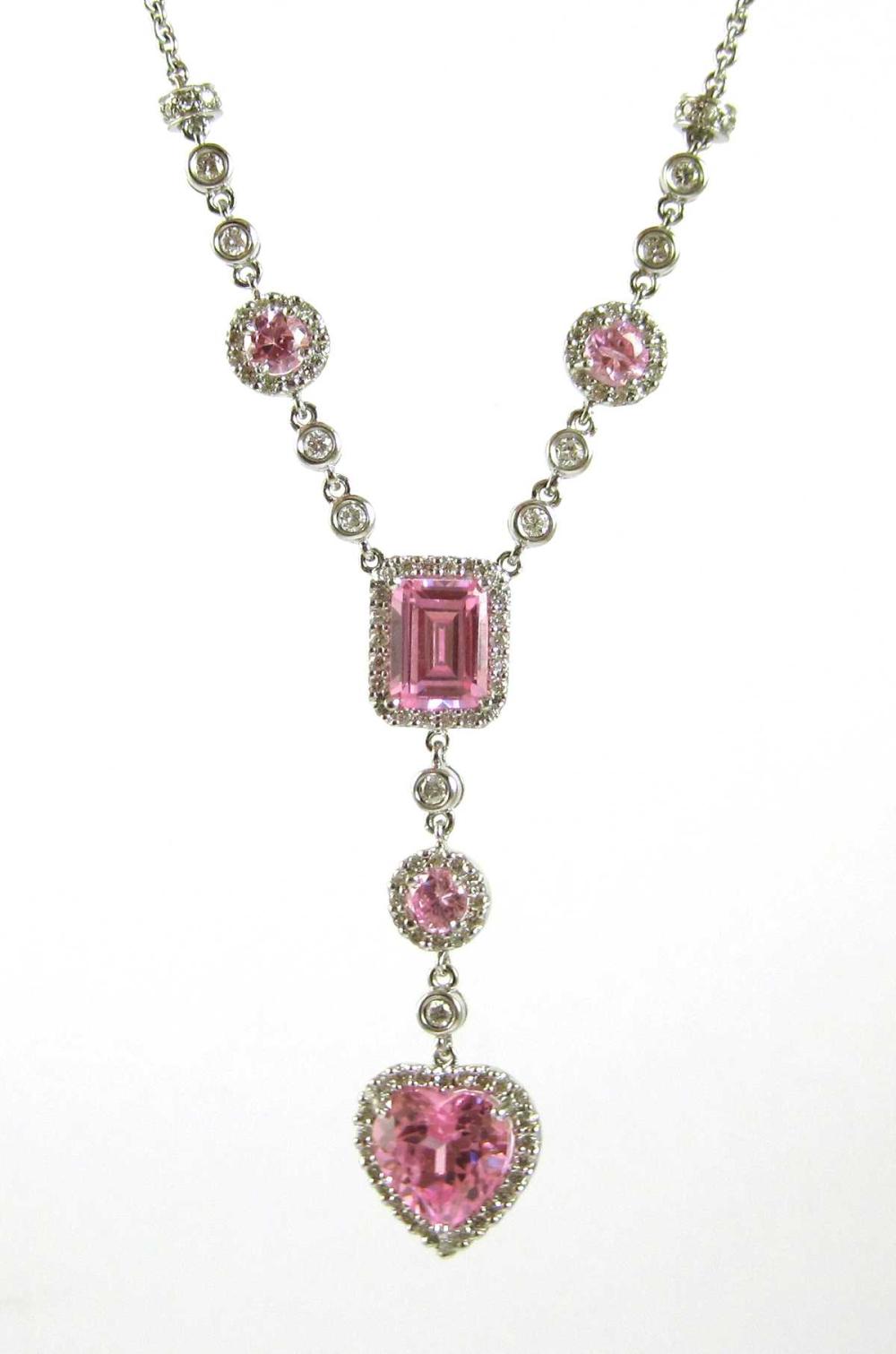 PINK TOPAZ, DIAMOND AND EIGHTEEN