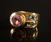 PINK TOURMALINE AND AQUAMARINE