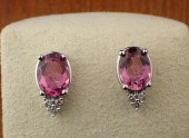 PINK TOURMALINE AND DIAMOND EA