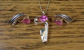 PINK TOURMALINE AND DIAMOND NE