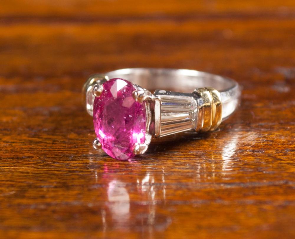 PINK TOURMALINE, DIAMOND AND