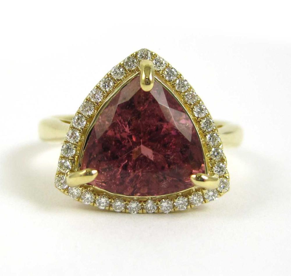 PINK TOURMALINE, DIAMOND AND
