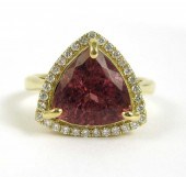 PINK TOURMALINE, DIAMOND AND F