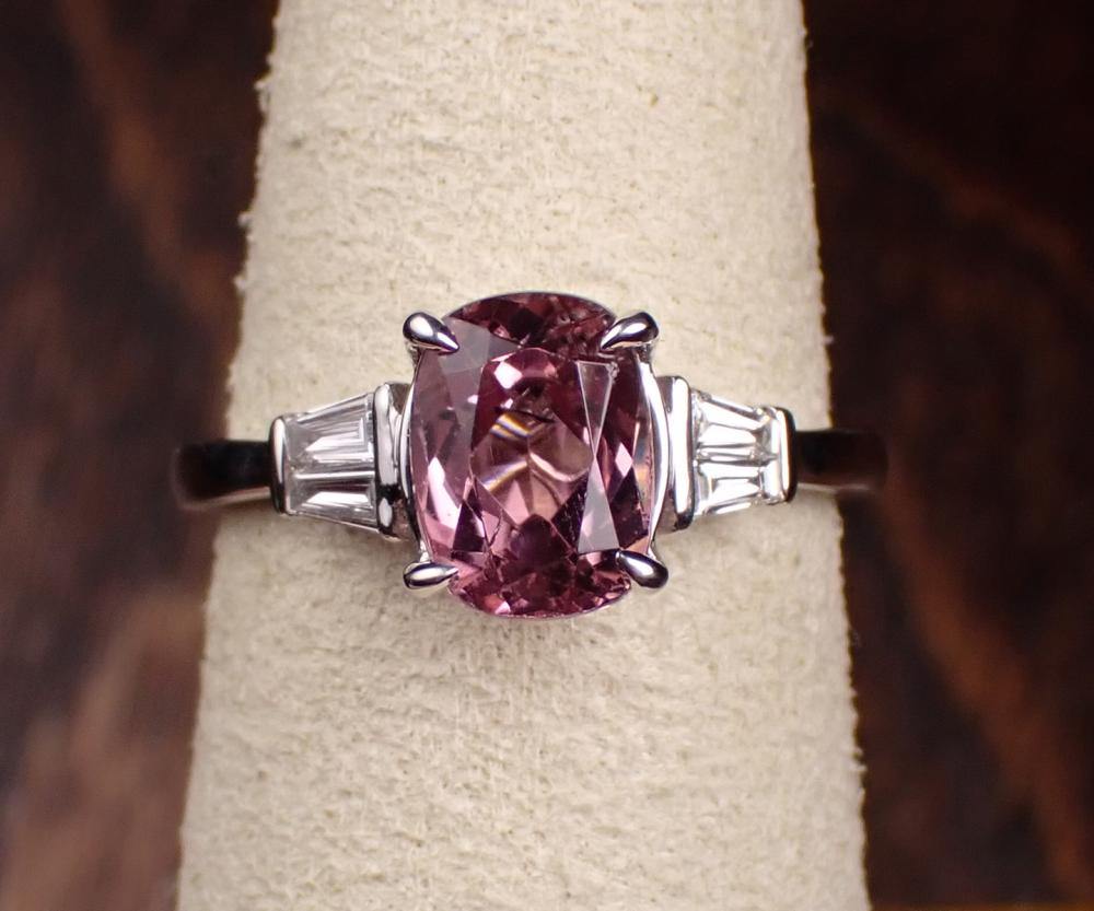 PINK TOURMALINE, DIAMOND AND