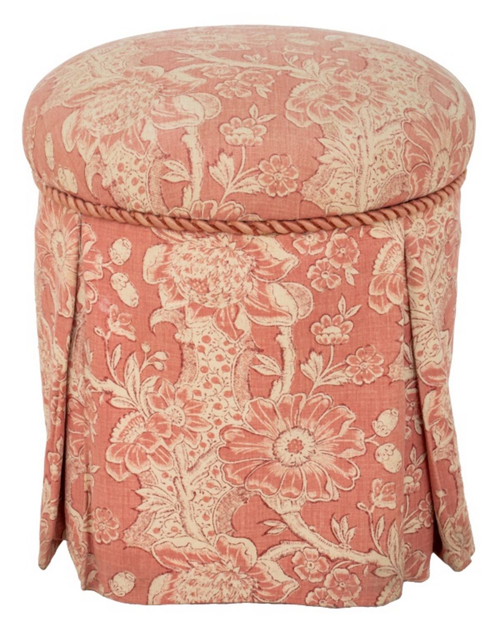 PINK UPHOLSTERED SWIVEL BOUDOIR