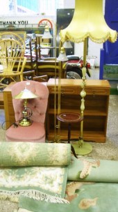 Pink Velour Bedroom Chair Thre