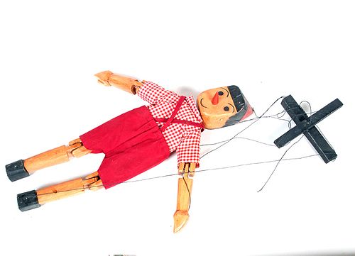 PINOCCHIO HANDMADE WOODEN PUPPETA