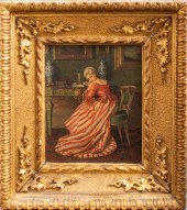 PIO RICCI GENRE SCENE OIL ON C