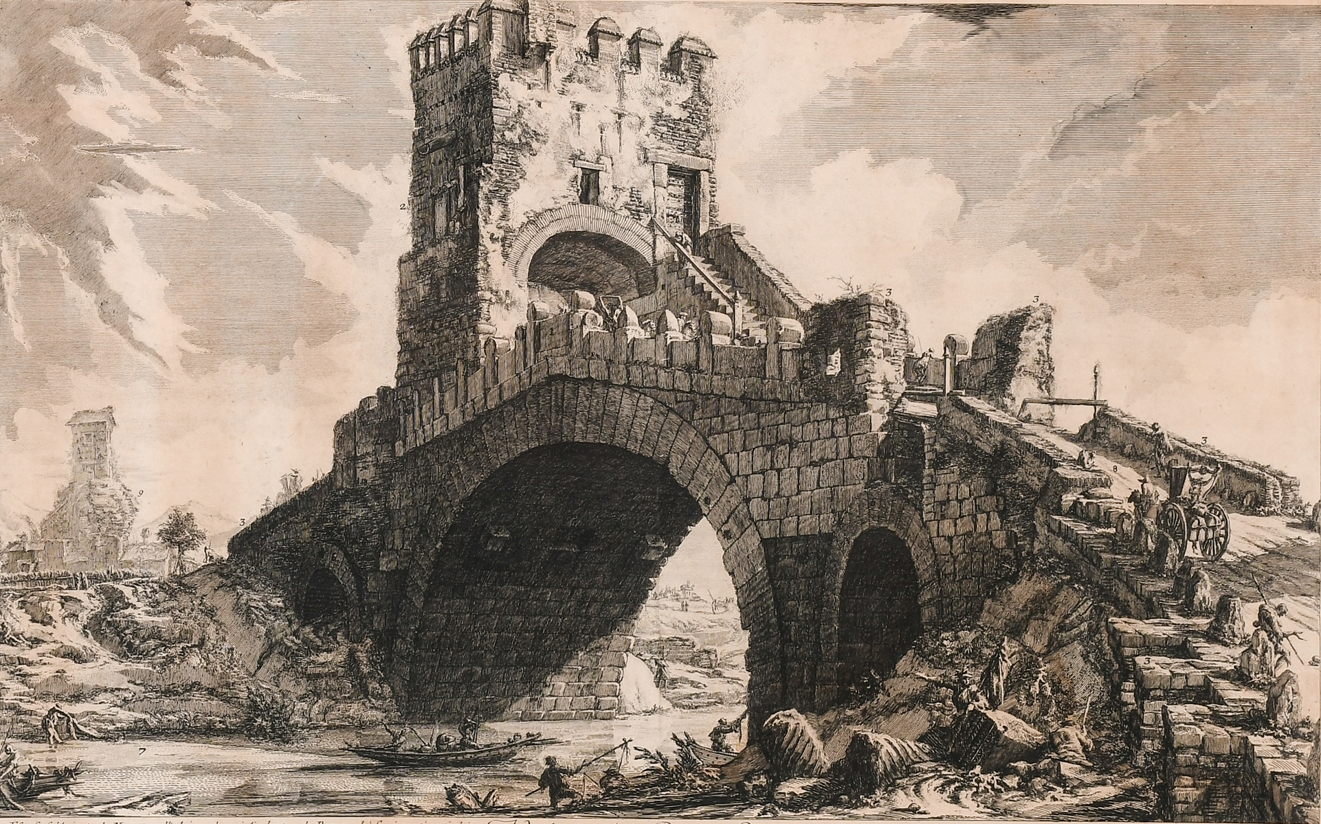 PIRANESI ENGRAVING ''VEDUTA DEL