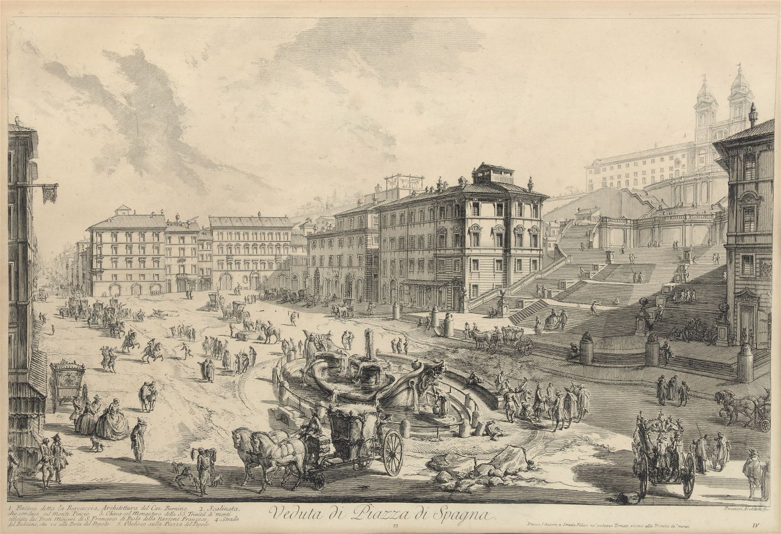 PIRANESI, VEDUTA DI PIAZZA DI