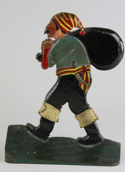 PIRATE WITH PACK DOORSTOP Depicts