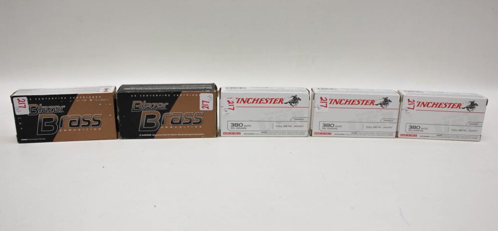 PISTOL AMMUNITIONFIVE BOXES