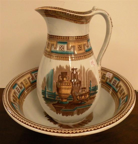 Pitcher and bowl set  Etruscan
