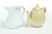 PITCHER AND COFFEE POT.  White