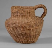 Pitcher-shaped basket, ribbed