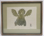 PITSEOLAK, "JOYFUL OWL" STONE