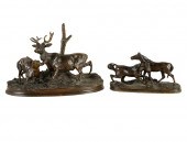 PJ MENE: TWO BRONZE FIGURAL GR