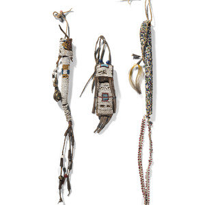 Plains Beaded Awl Cases and