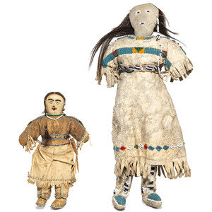 Plains Beaded Hide Dolls first