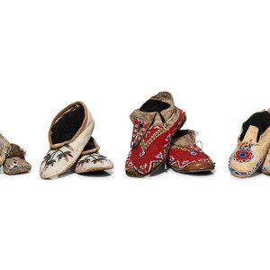Plains Beaded Hide Moccasins
