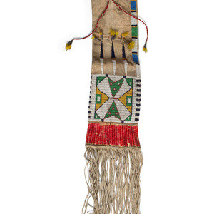 Plains Beaded Hide Tobacco Bag