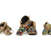 Plains Child's Beaded Hide Moc